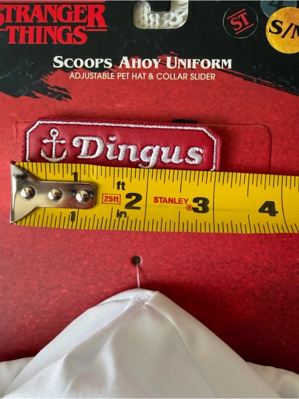 Stranger Things Halloween Costume NEW Scoops Ahoy Uniform Pet Hat Collar Dingus